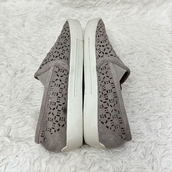 JOIE Huxley Laser Cut Slip-On Comfy Sneakers in Gray Suede Upper size 8 - Picture 3 of 6